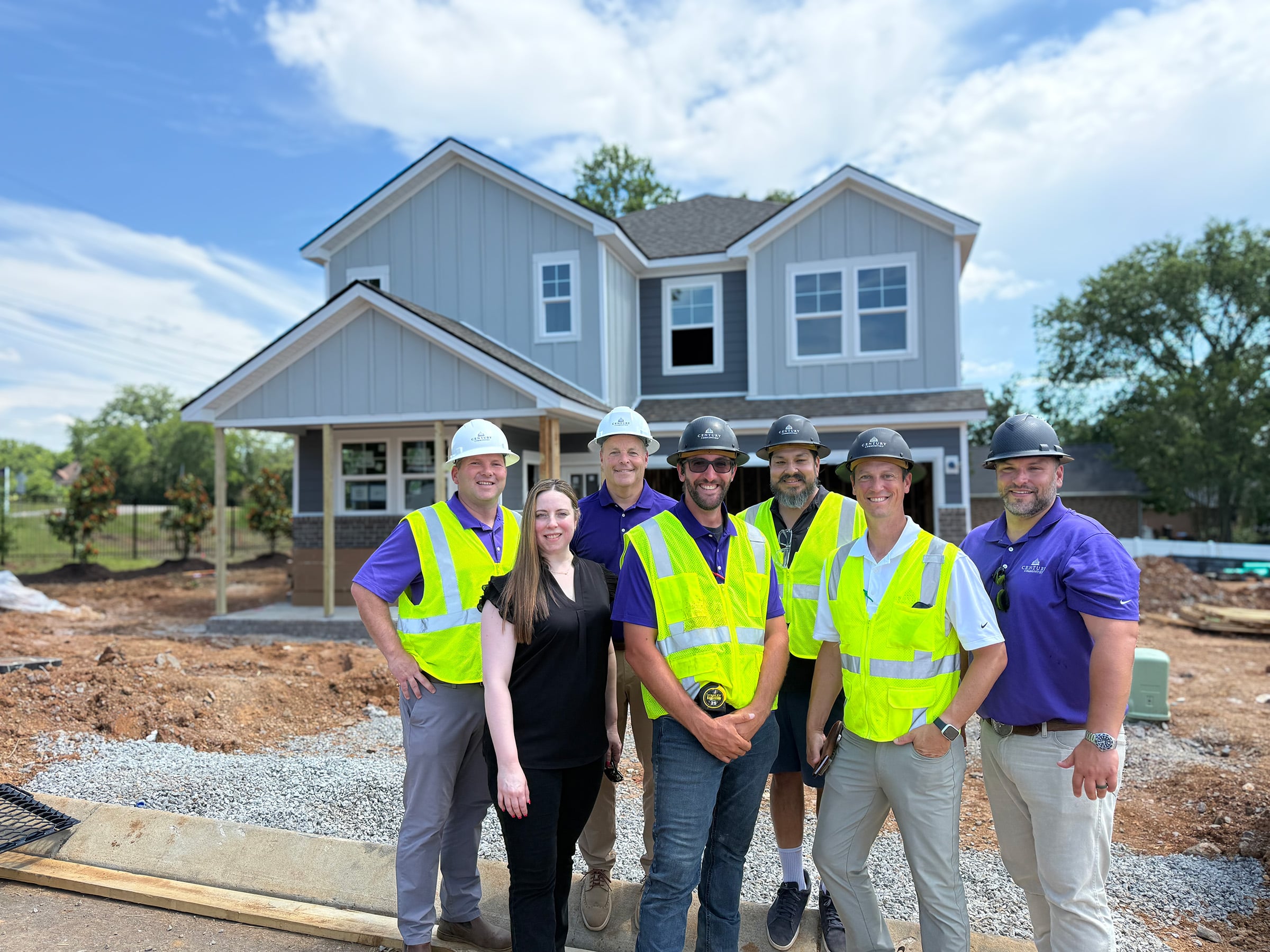 Kingfield team on-site during model construction