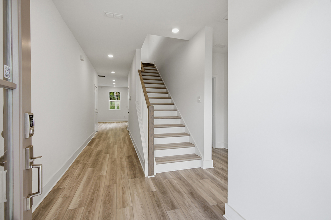 A staircase in a house.