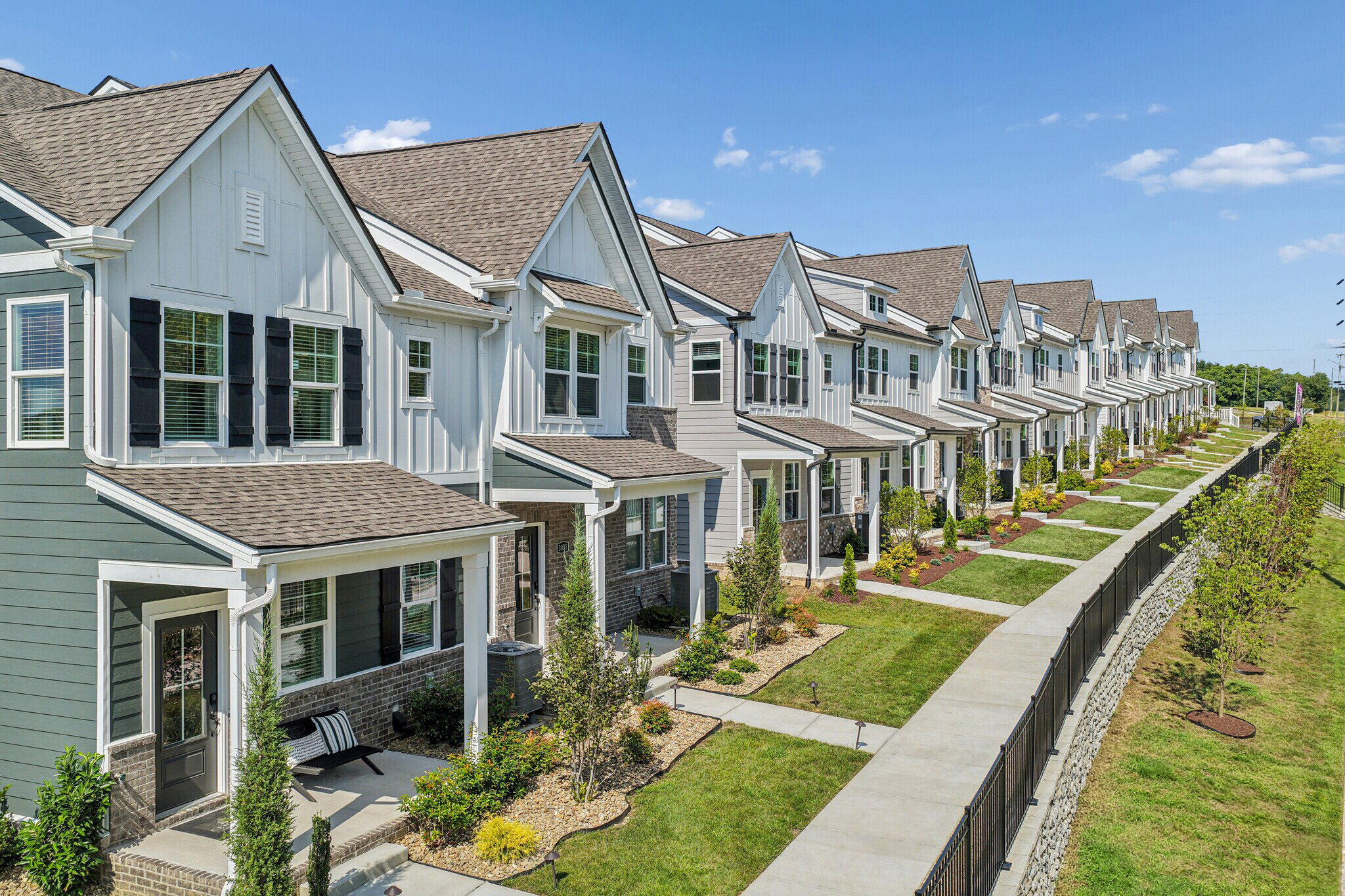 A row of houses.