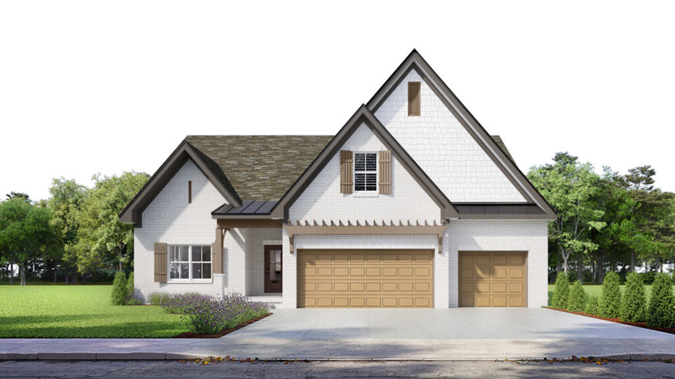 A house with a garage.