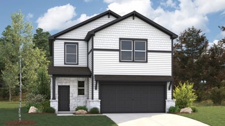 A house with a garage.