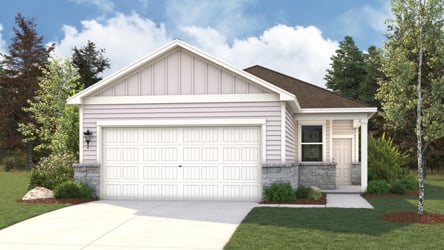 A house with a garage.