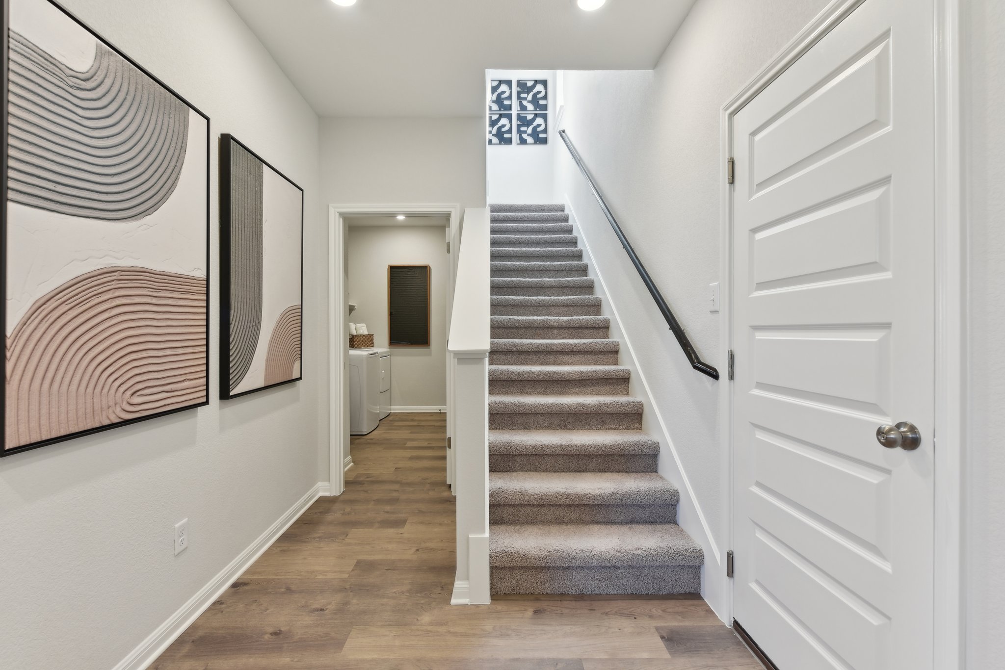 A staircase in a house.