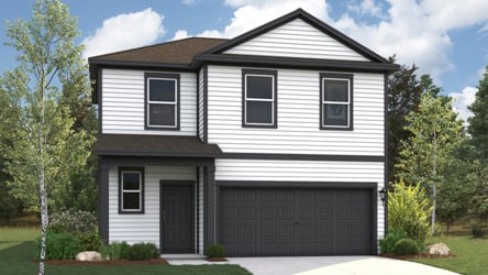 A house with a garage.