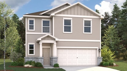 A house with a garage.