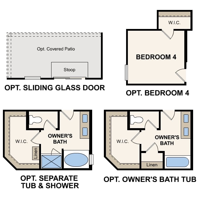 Heron plan, first floor options