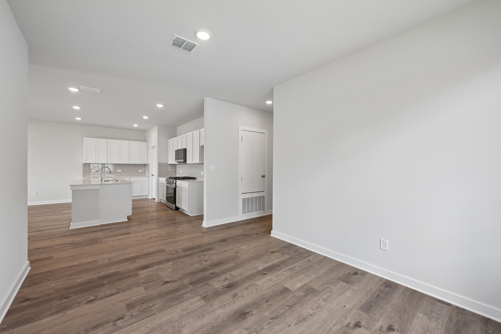 A large empty kitchen.