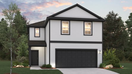 A house with a garage.