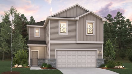 A house with a garage.