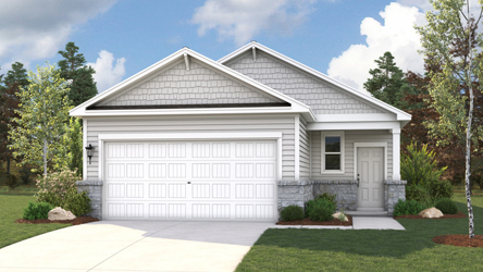 A house with a garage.