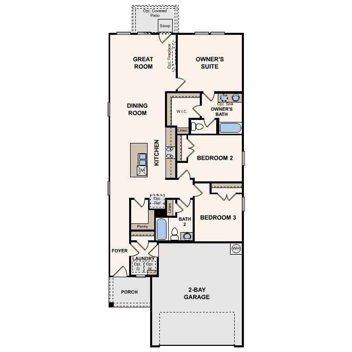 Maverick plan, first floor