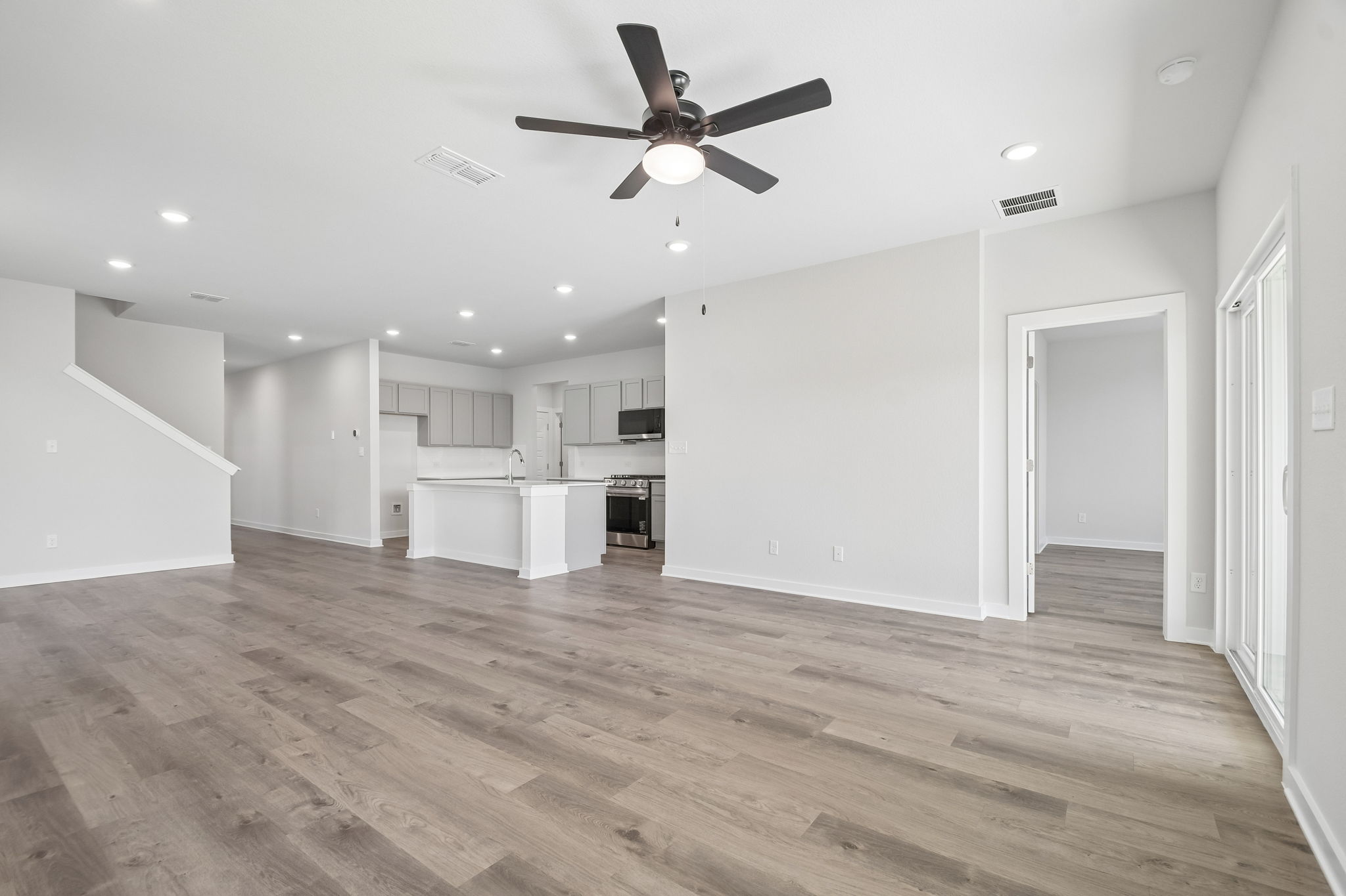 A large empty kitchen.