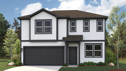 A house with a garage.