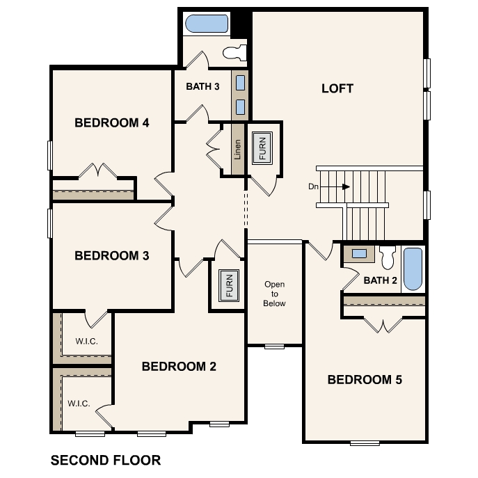 mesa plan, second floor