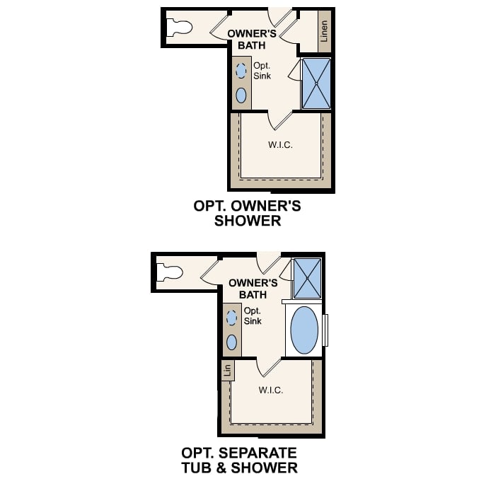 Paige plan, first floor options