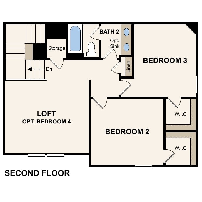 Paige plan, second floor