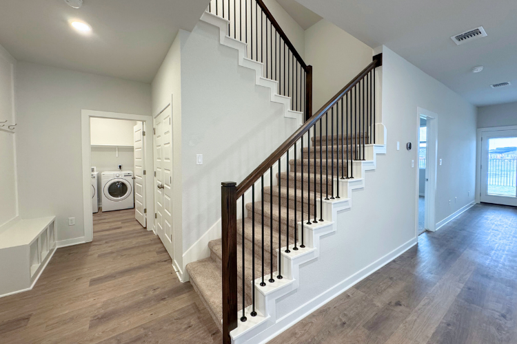A staircase in a house.