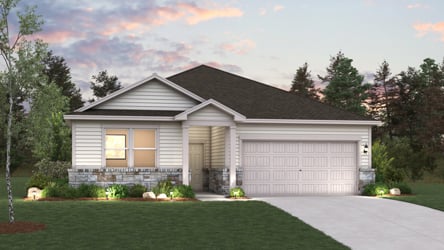 A house with a lawn.