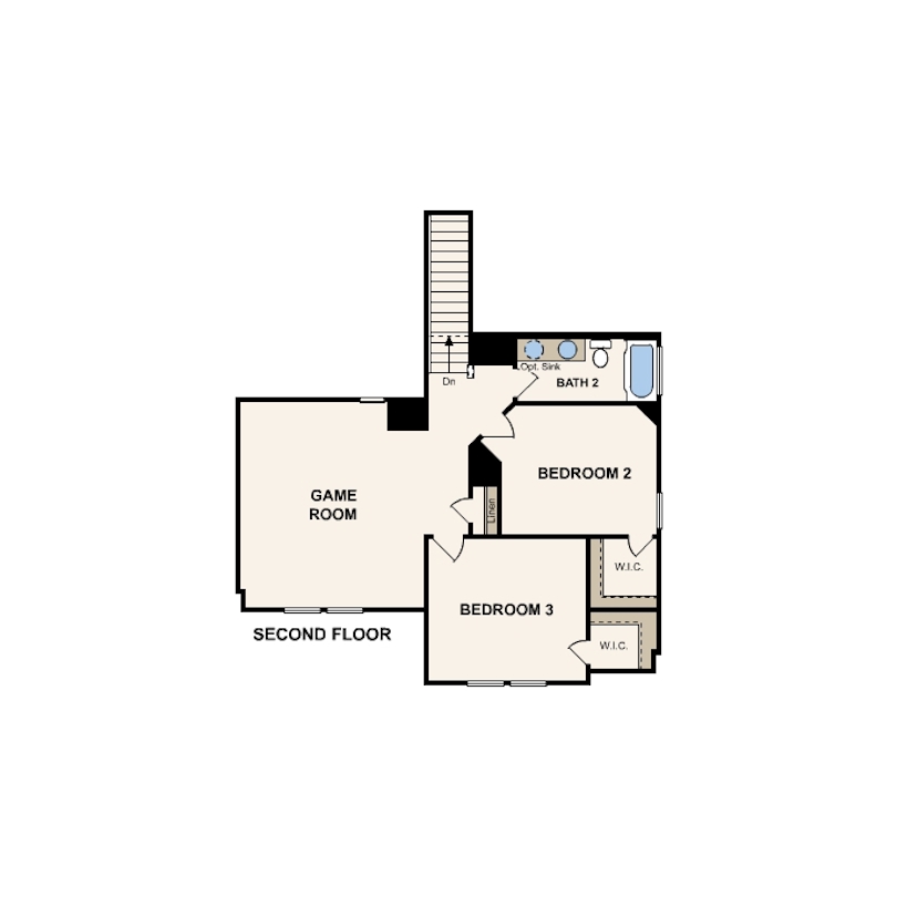 Henderson floor plan, second floor