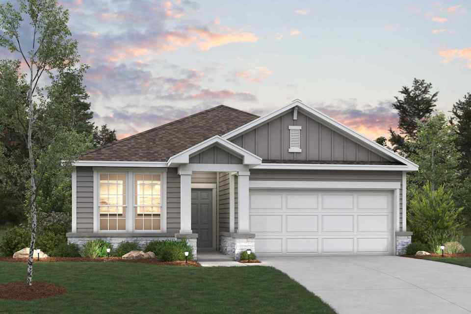 A house with a driveway.
