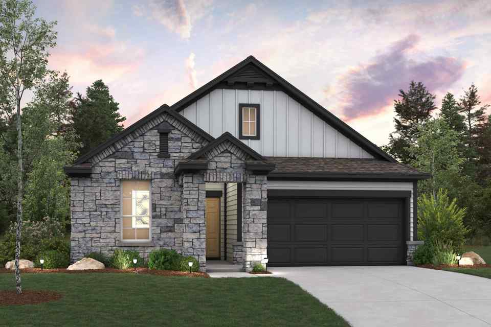 A house with a garage.