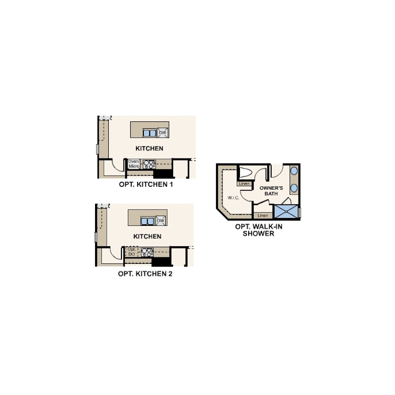 Pinion floor plan, first floor options