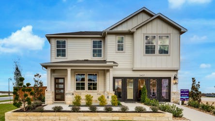 A large white house.