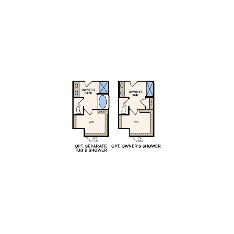 Primrose floor plan, first floor options