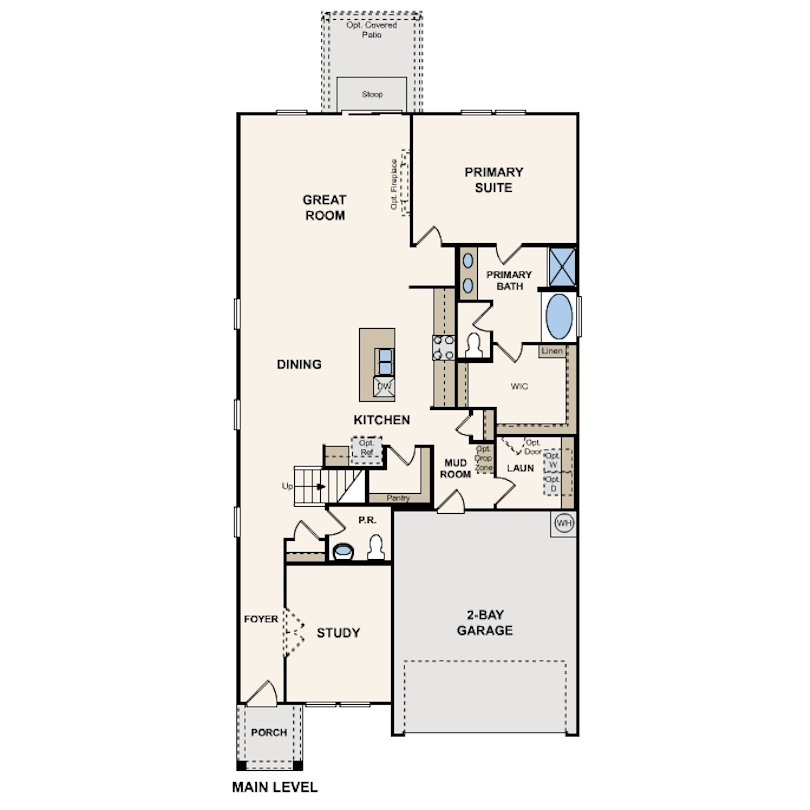 Primrose floor plan, first floor