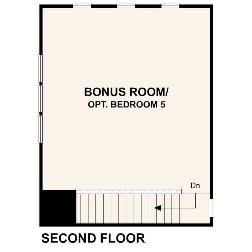 Colorado floor plan, second floor