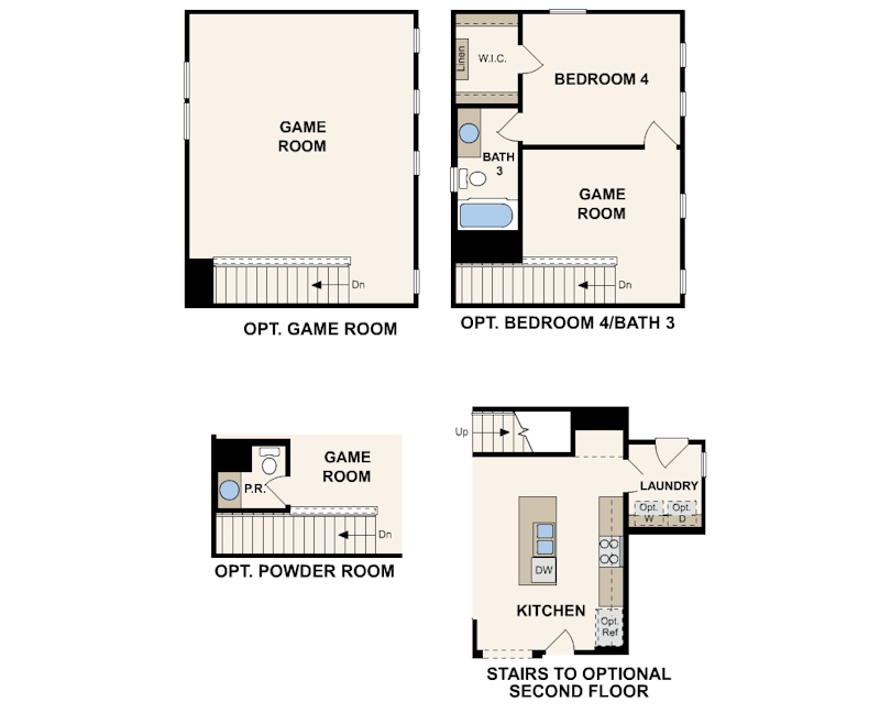 The Knox floor plan first floor options 