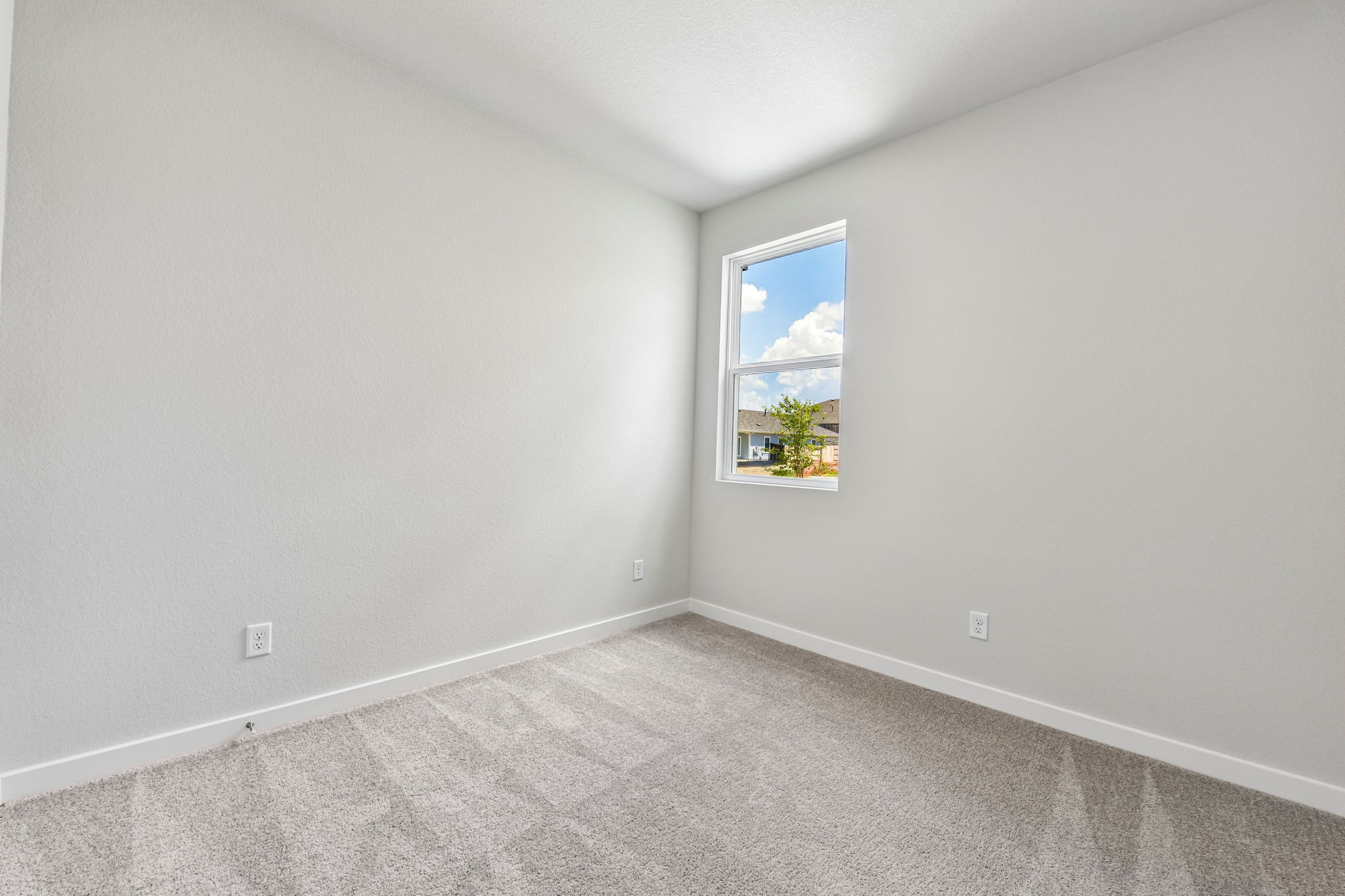A room with a window.