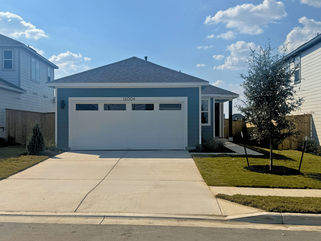 A house with a garage.