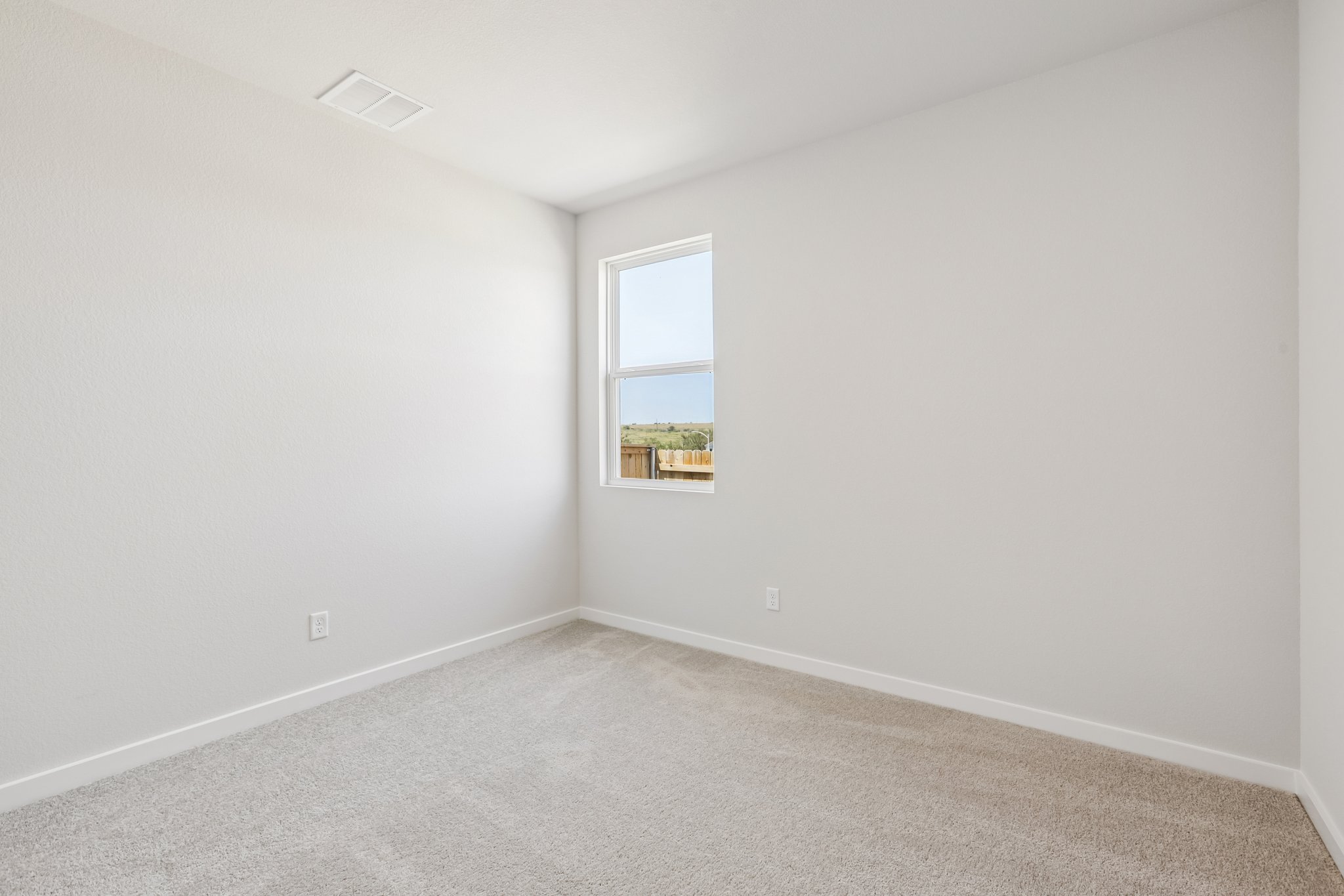A room with a window.