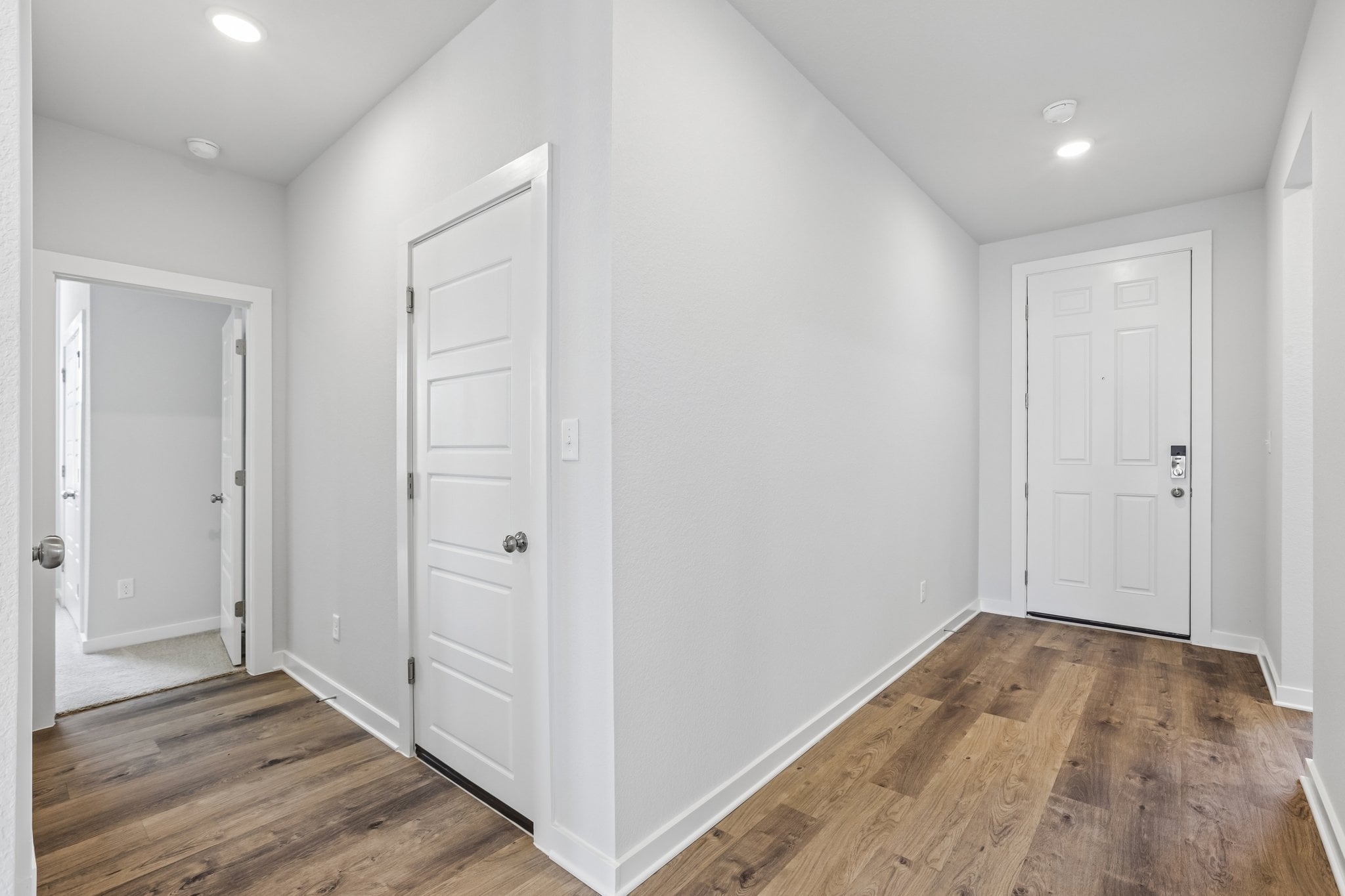 A room with white doors.