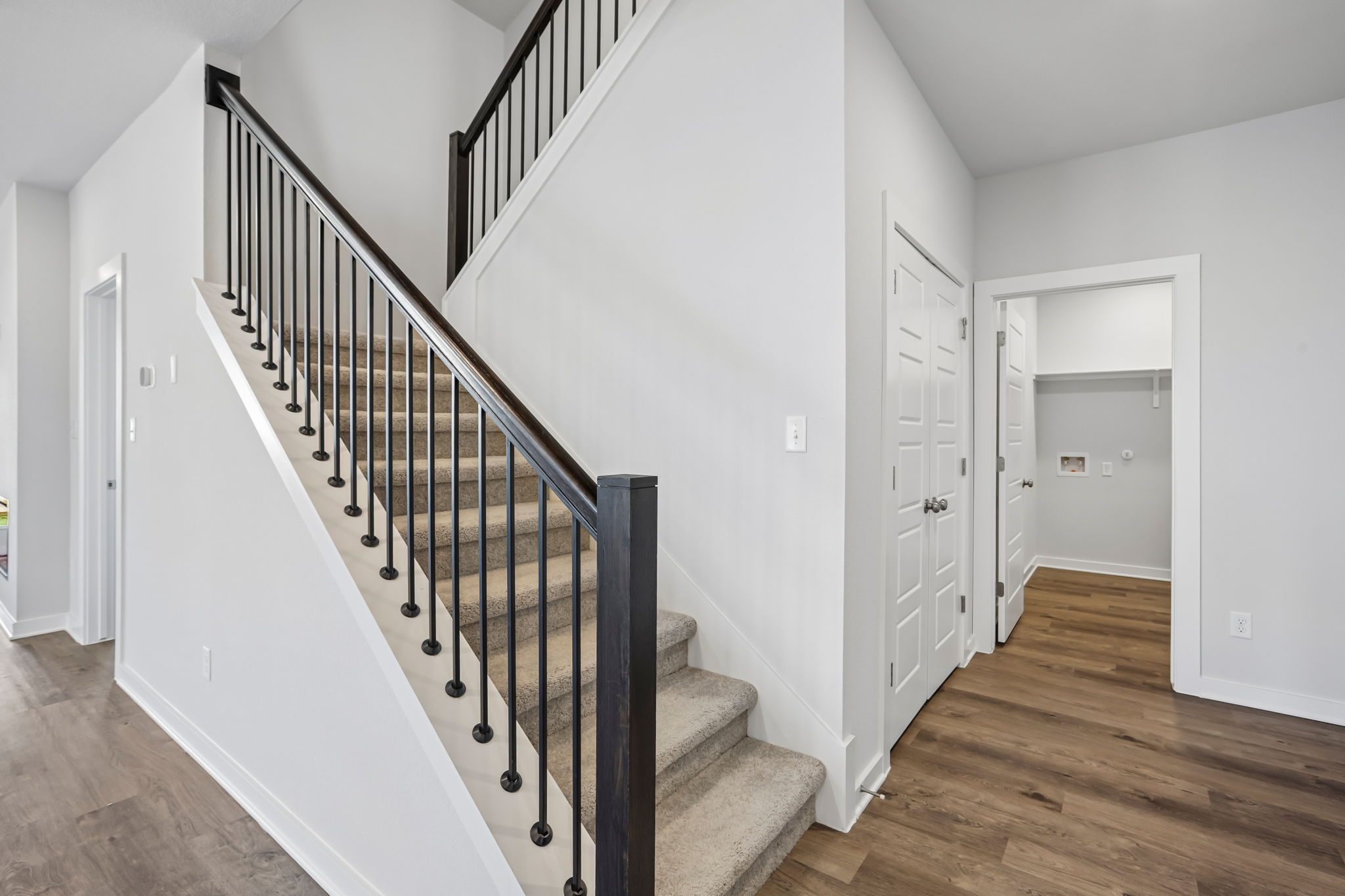 A staircase in a house.