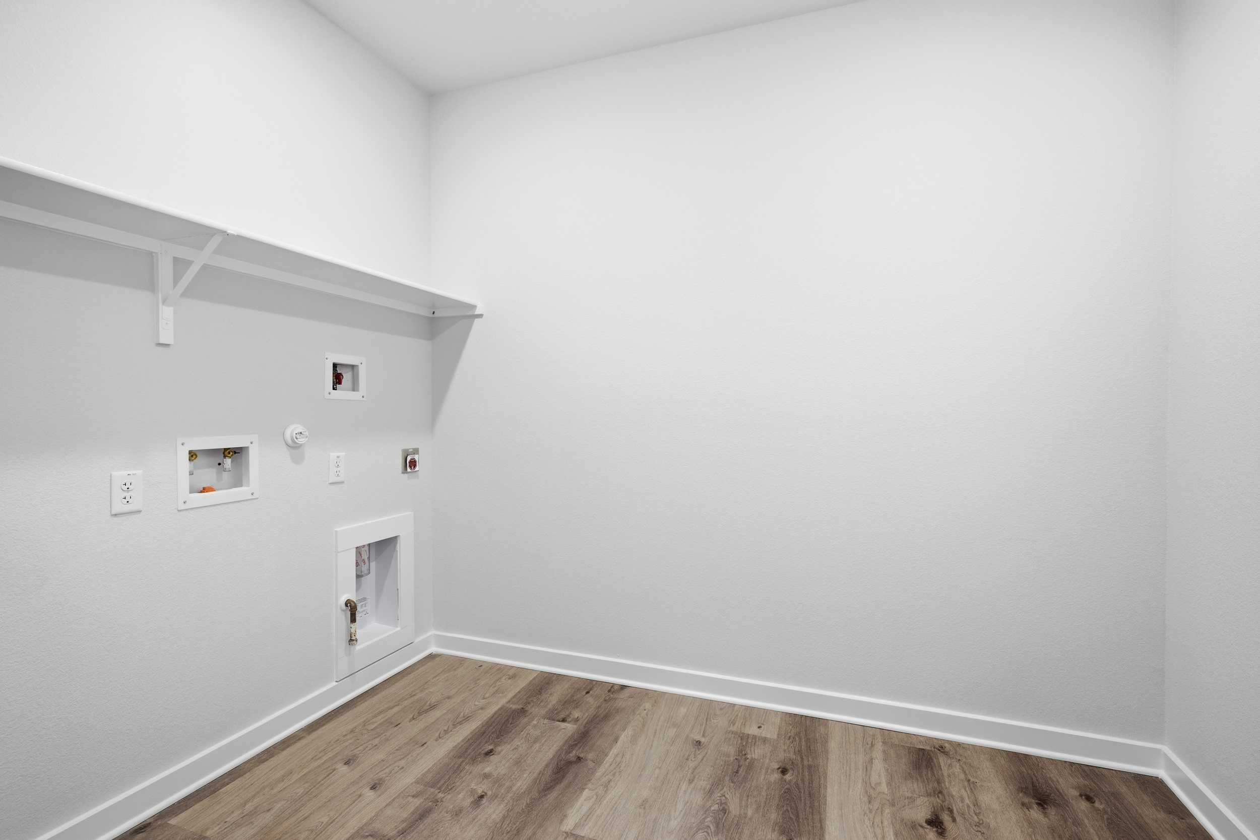 A room with white walls.