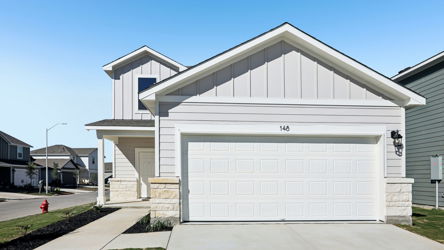 A garage with a garage.