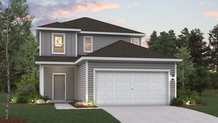 A house with a garage.