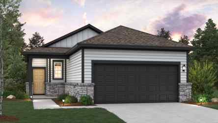 A house with a garage.