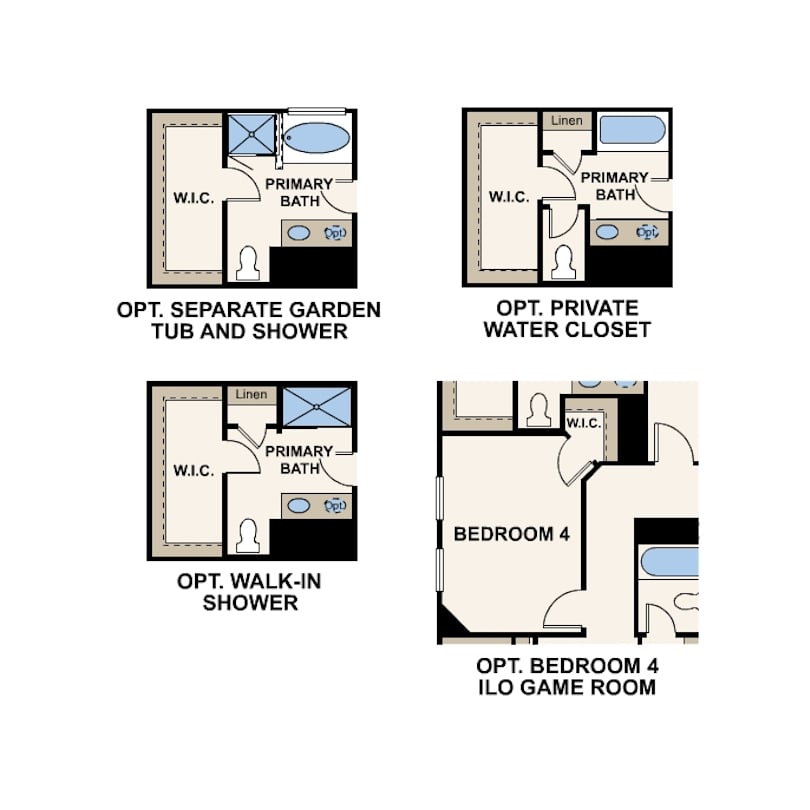 Kourtney floorplan, Second floor options