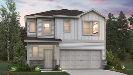 A house with a garage.