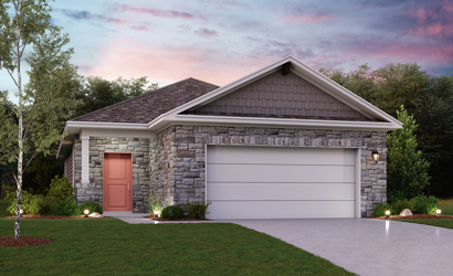 Hamilton plan elevation F at Sonterra in Jarrell TX by Century Communities