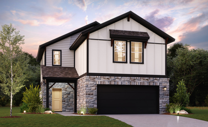Madison plan elevation E at Sonterra in Jarrell TX by Century Communities