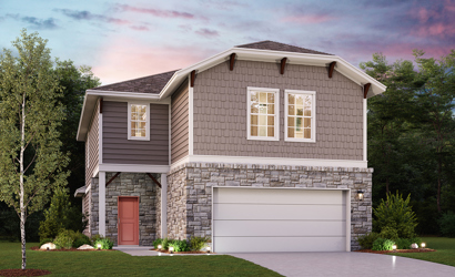 Newton plan elevation F at Sonterra in Jarrell TX by Century Communities