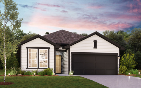Pinion elevation E in  Eastwood at Sonterra in Jarrell, TX by Century Communities