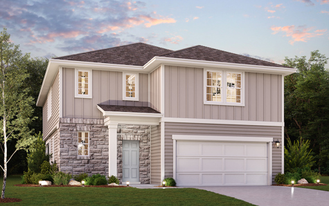 Redbud elevation A in Eastwood at Sonterra in Jarrell, TX by Century Communities