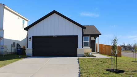 A house with a garage.