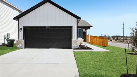 A house with a garage.