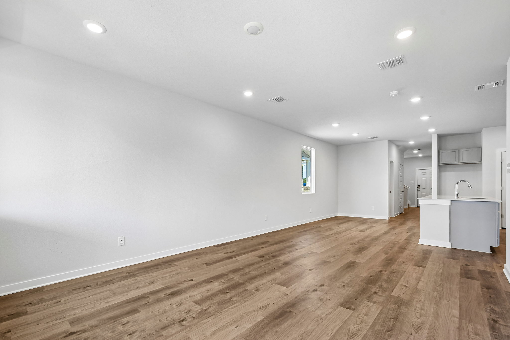 A room with white walls.